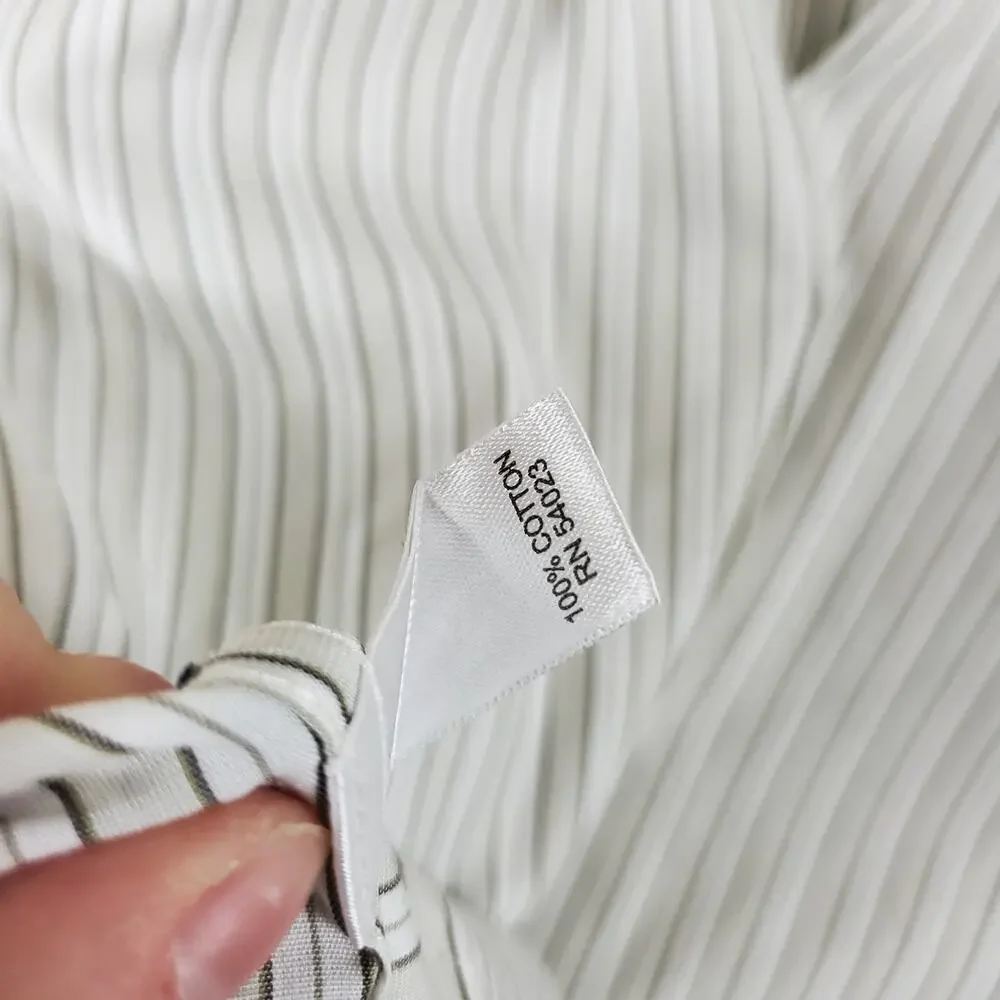 Banana Republic Gray Stripe Regular Fit Button-up Shirt Size M